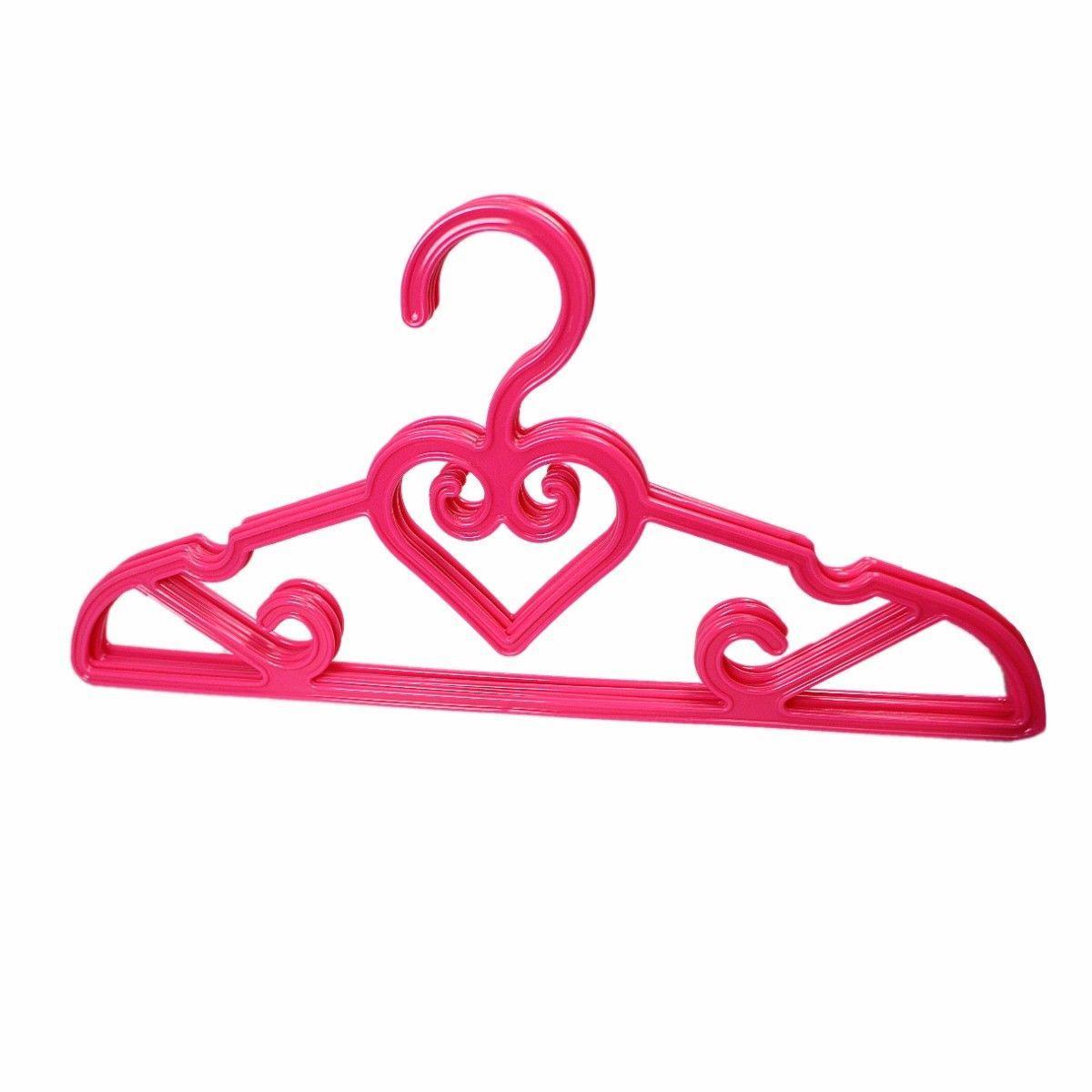 Plastic Fancy Designer Hangers Pack Of 5 Assorted Colours And Design 42cm 2917 (Parcel Rate)