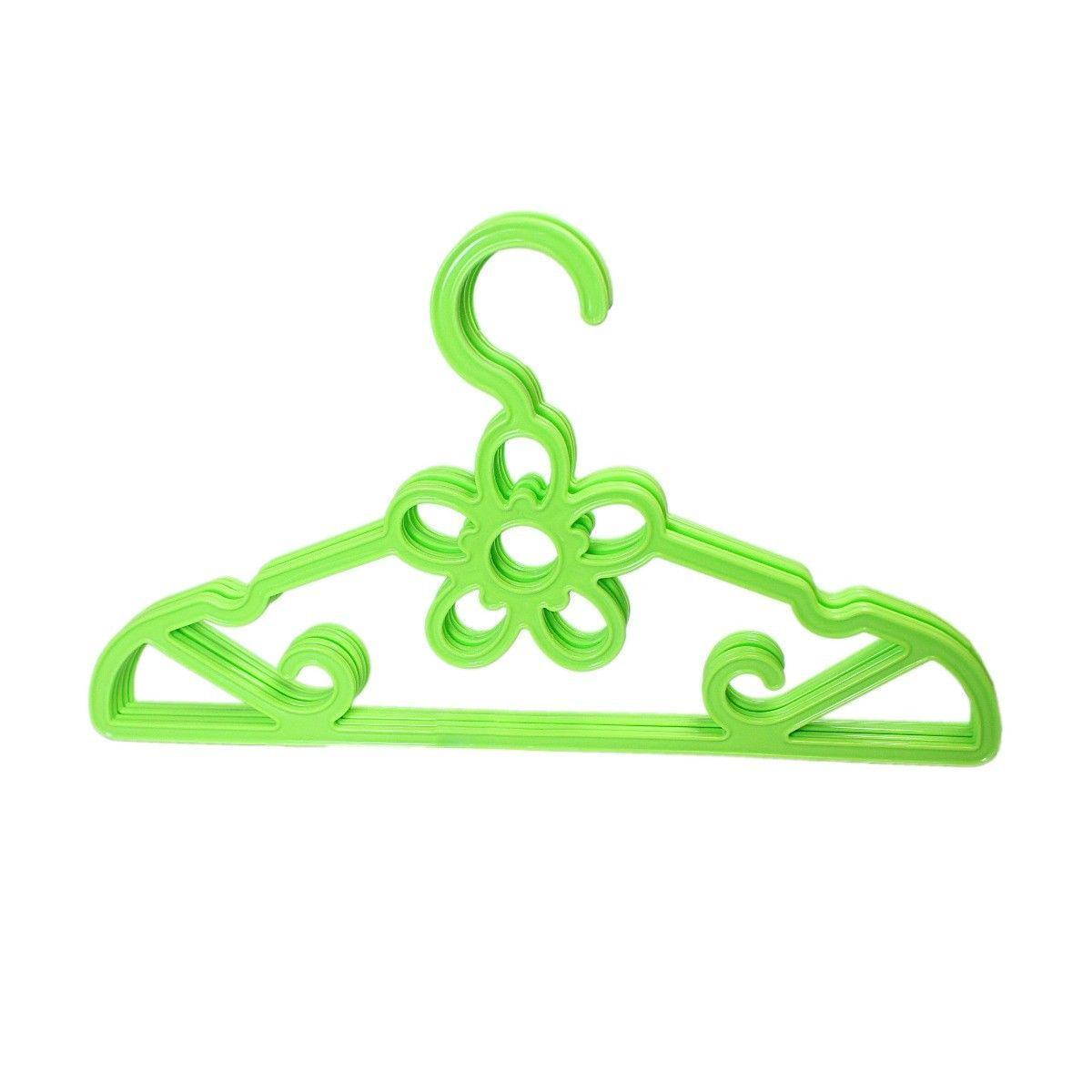 Plastic Fancy Designer Hangers Pack Of 5 Assorted Colours And Design 42cm 2917 (Parcel Rate)
