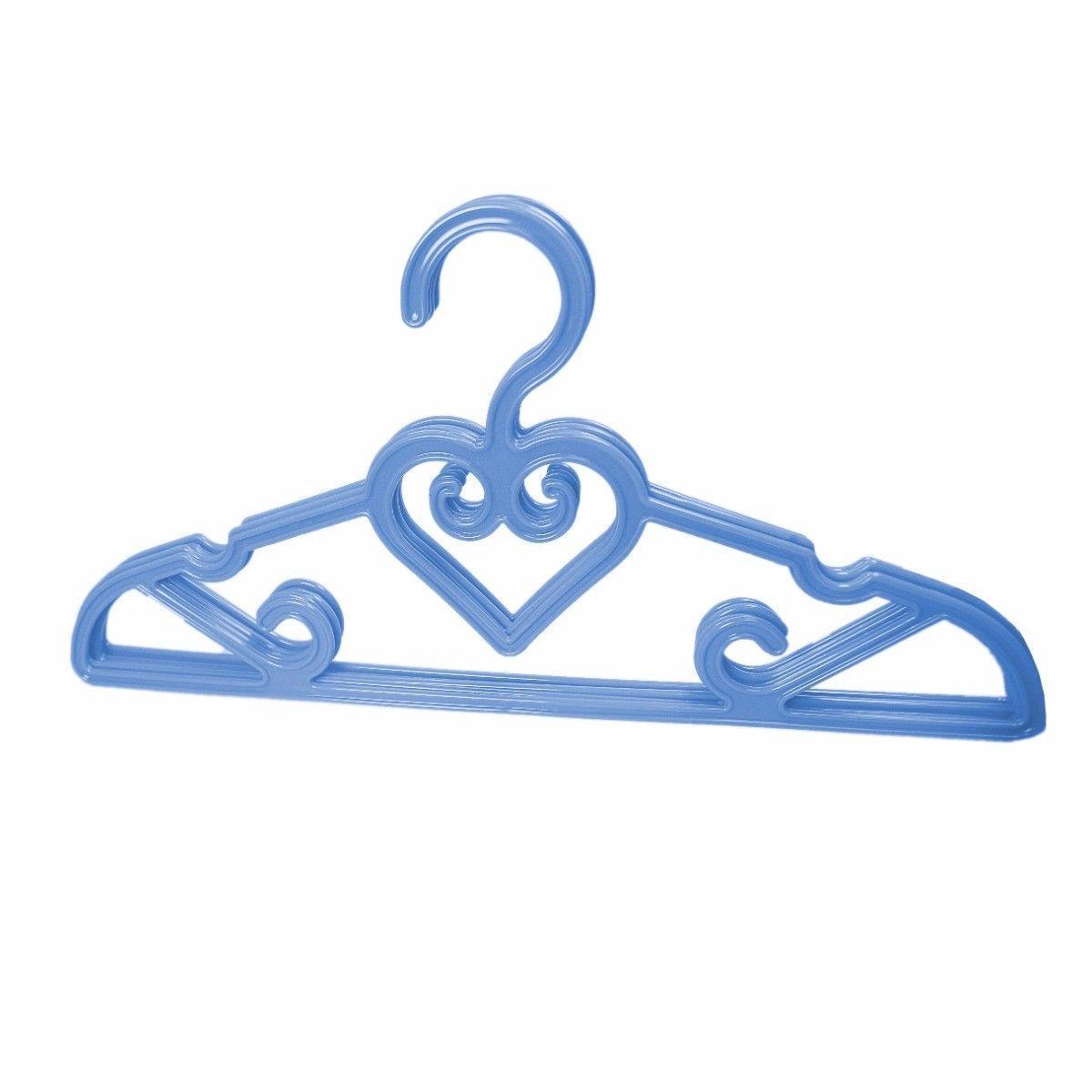 Plastic Fancy Designer Hangers Pack Of 5 Assorted Colours And Design 42cm 2917 (Parcel Rate)