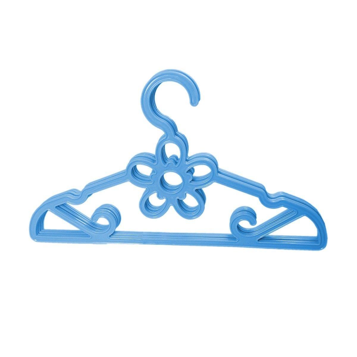 Plastic Fancy Designer Hangers Pack Of 5 Assorted Colours And Design 42cm 2917 (Parcel Rate)