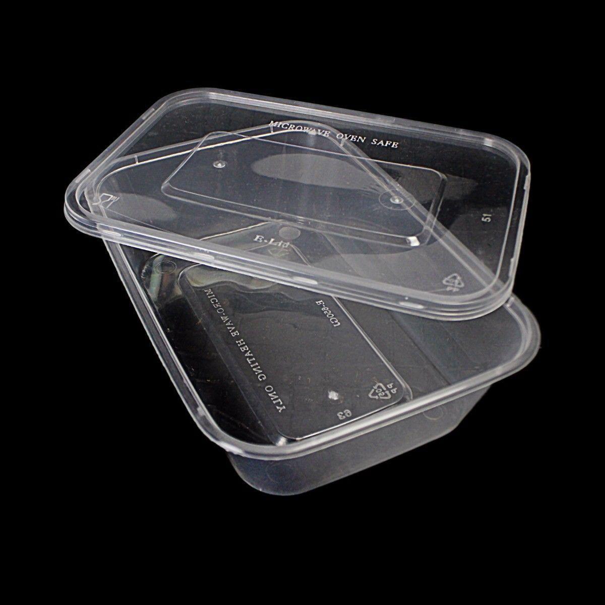 6 Hygienic Stackable Food & Meal Preparation Containers With Lids 500ml 7014 (Parcel Rate)