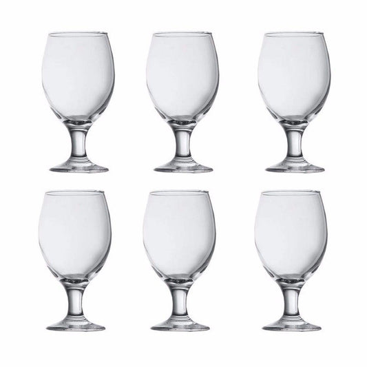 6 Pack of clear glass beer glass, drinking glass fancy beer glass 400ml 44417 9224 (Parcel Rate)