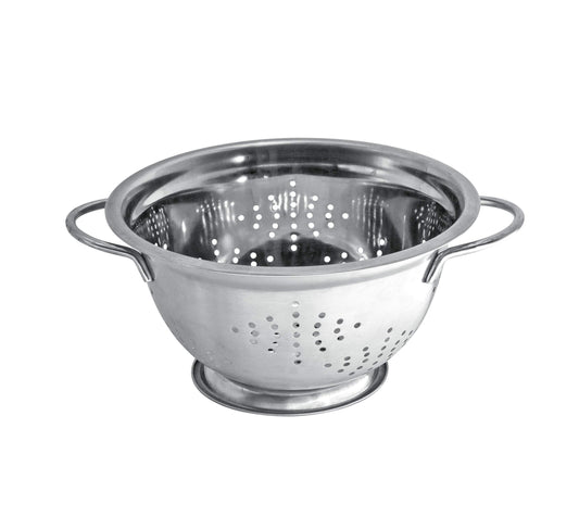 Stainless Steel Deep Colander Double Handles Kitchen Utensil Salad Strainer 24 x 13.5cm 4938 (Parcel Rate)