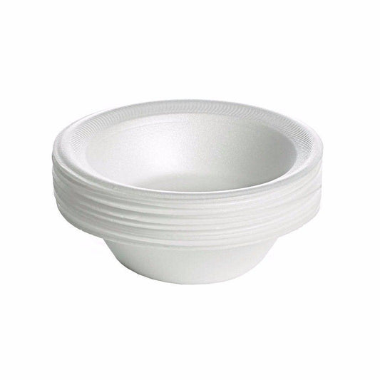 15 Pack Disposable White Bowls 12oz ST7007A (Parcel Rate)
