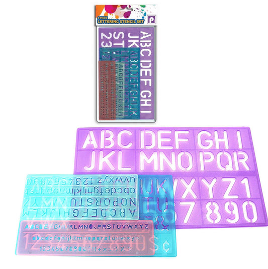 Stationery Plastic Alphabet Letter Drawing Stencil Set of 3 P2428A (Large Letter Rate)