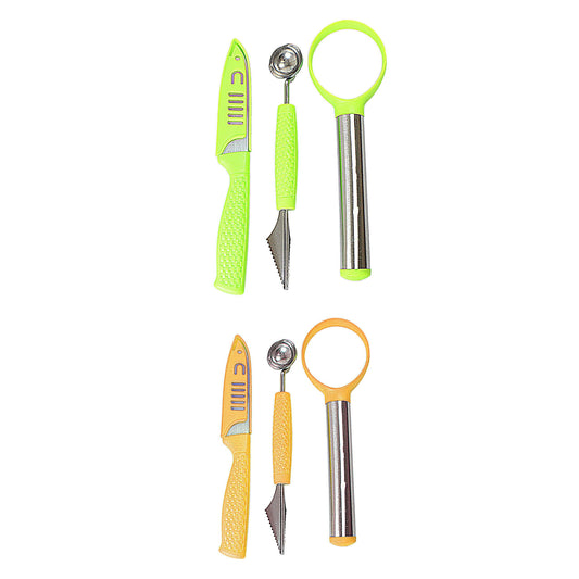 Kitchen Fruit Watermelon/ Melon Ball Prep Set of 3 Assorted Colours 4665 (Parcel Rate)