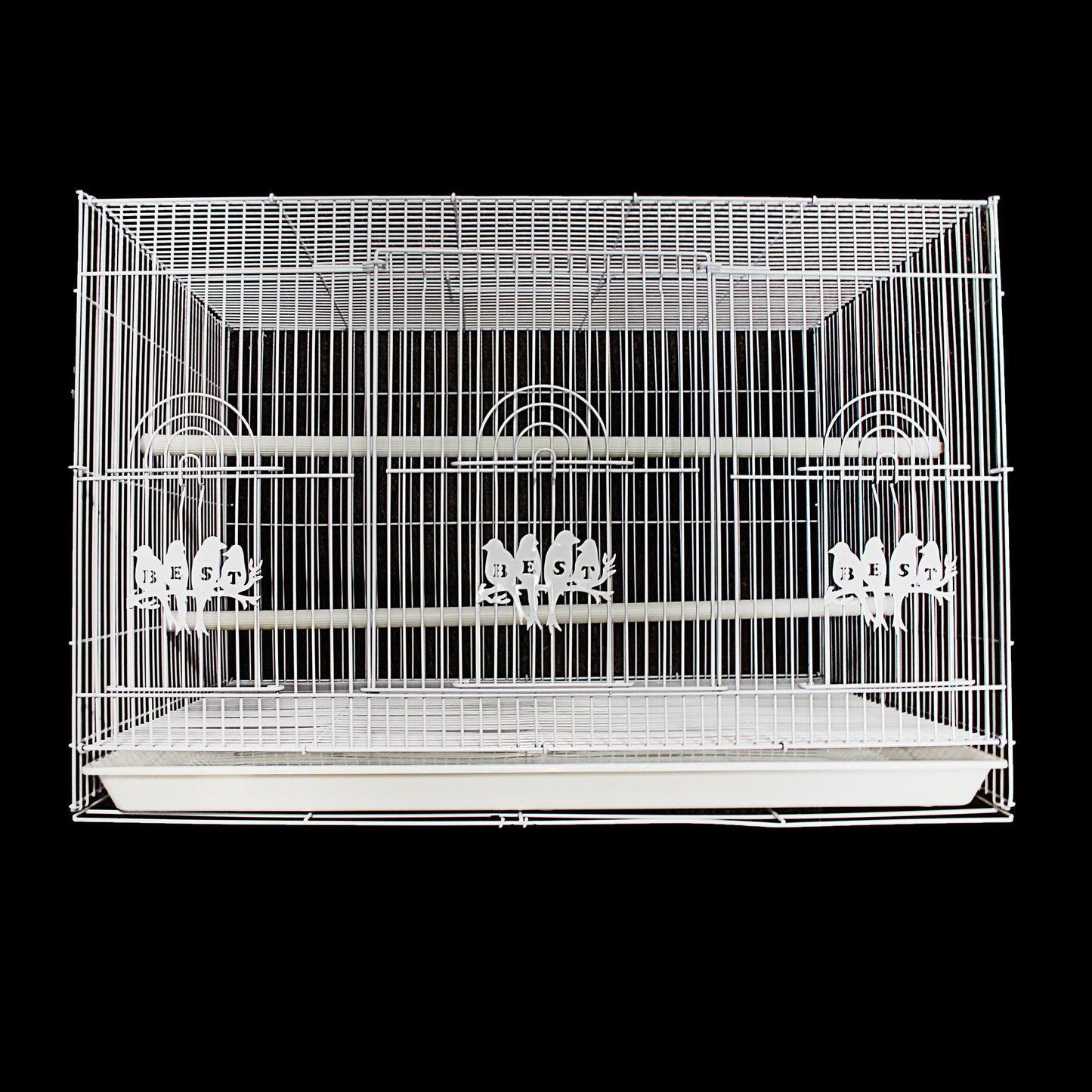 Large White Rectangular Metal Bird Cage 60 x 40 cm 4950 A (Parcel Rate)