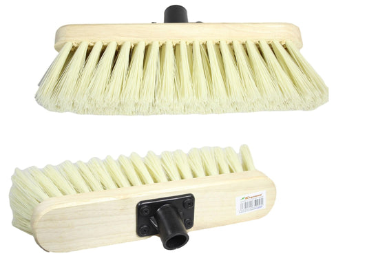 12" Soft Cream PVC Bristle Brush Broom Head 50905 / BH0905 (Parcel Rate)