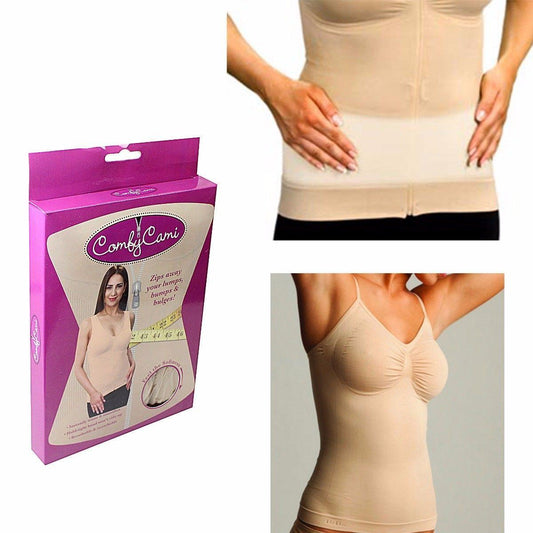 Comfortable Camisole Zip Away Your Lumps Bumps and Bulges Assorted Sizes 4173 (Parcel Rate)