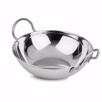 Stainless Steel Balti Curry Food Serving Dish with Handle 17cm ST3007 (Parcel Rate)