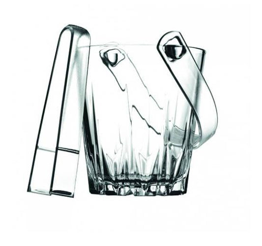 PB Karat Glass Ice Bucket With Tongs 815ml 53588 (Parcel Plus Rate)
