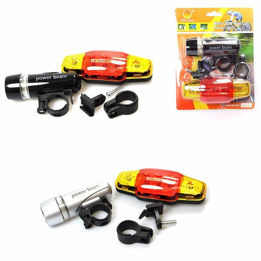Bicycle Bike Front and Back Light Set 0526 (Parcel Rate)