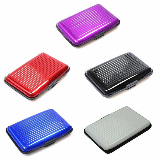 Aluminium Plastic Card Holder Wallet Assorted Colours 0024 (Large Letter Rate)