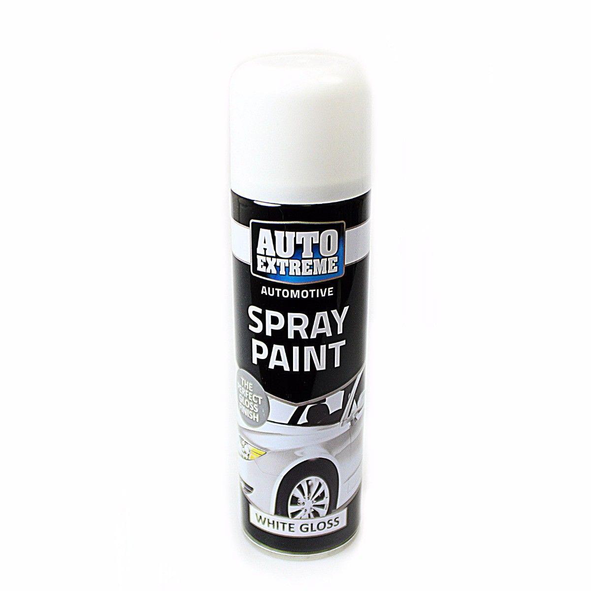 250ml White Gloss Spray Paint Aerosol Can Auto Extreme Metal Wood 1902