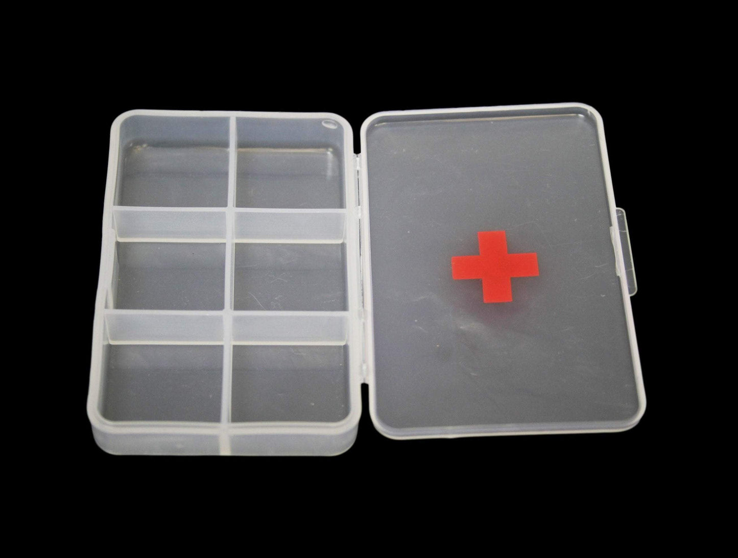 Clear Plastic First Aid Pill Box Organiser 9 x 6cm 5542