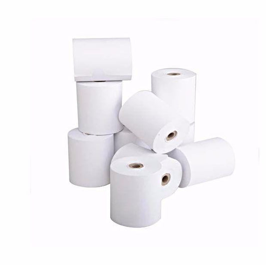 White Cash Register Card Pin Machine Thermal Receipt Paper Roll 5.5cm Pack of 10 4319 (Parcel Rate)