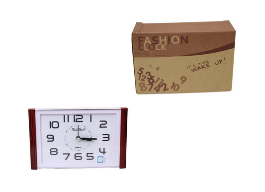 Fashion Clock Home Traditional Bedside Desk Clock 1.5V Battery 17cm x 11cm 5769 (Parcel Rate)