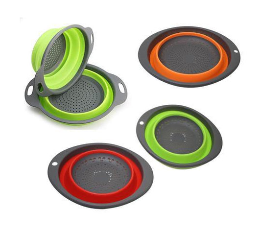 Collapsible Colander Silicone Kitchen Strainer 2 In 1 Medium 20 cm x 25 cm 6579 (Parcel Rate)