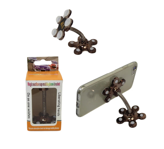 Suction Cup Mobile Phone Holder Stand 17cm Assorted Colours 6072 (Parcel Rate)