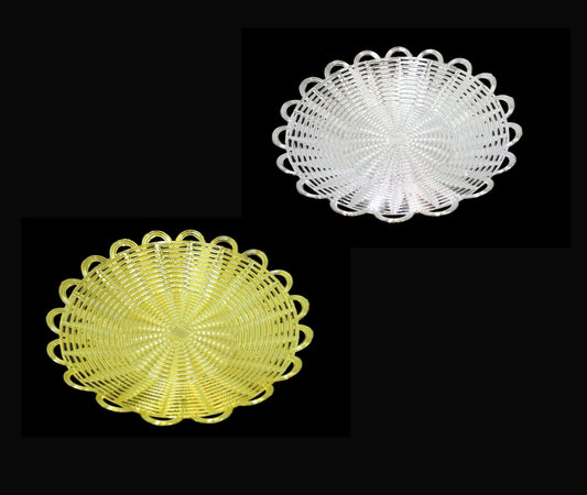 Silver/Gold Serving Plastic Food Home Desserts Party Celebration Serving Plate 28cm 6144 (Parcel Rate)