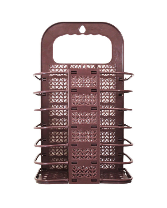 Multi Colours Plastic Shower Bathroom Hanger Rattan Style Shelf Compartment 2.5Kg 6222 (Large Letter Rate)