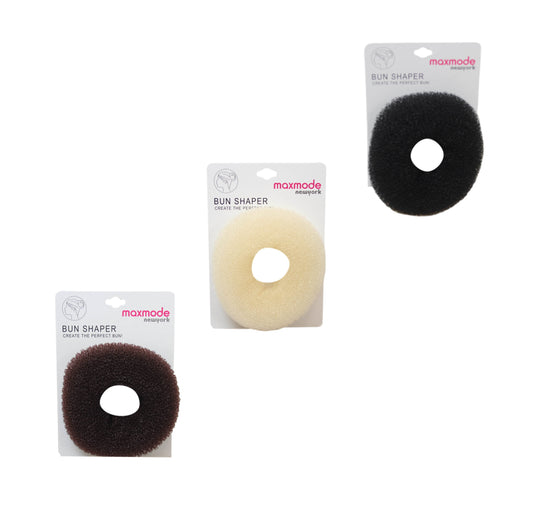 Mesh Hair Bun Styler Donut Former Ring 10cm Assorted Colours 6235 (Parcel Rate)