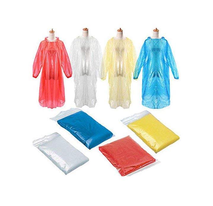 Disposable Pocket Raincoat Poncho Adult Size Assorted Colours 6435 A (Large Letter)