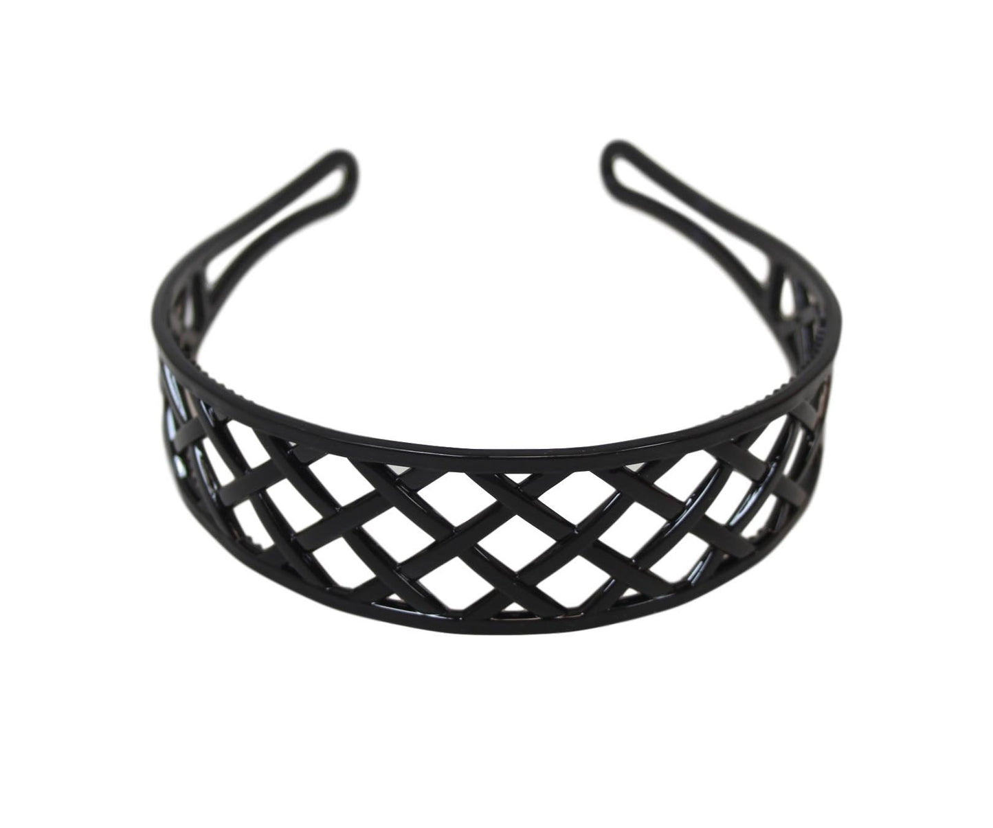 Girl's Plastic Wide Hair Head Band 3cm Assorted Colours 6497 (Parcel Rate)