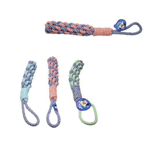 Pet Dog Knotted Rope Toy 39 x 5 cm Assorted Colours 6549 A (Parcel Rate)
