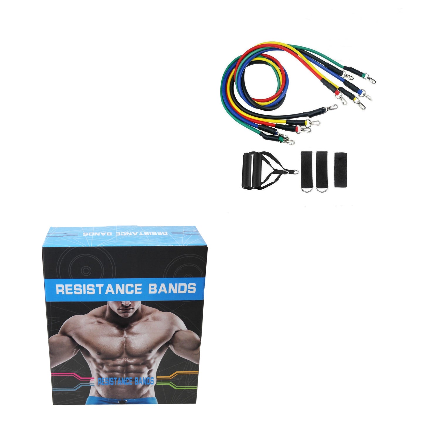 Resistance Exercise Bands Workout Yoga Fitness Crossfit Training Home 6571 A W25 (Parcel Rate)