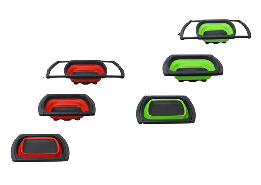 SQ Collapsible Silicone Drain Basket Colander Style With Handles Drain Basket 9654 A (Parcel Rate)