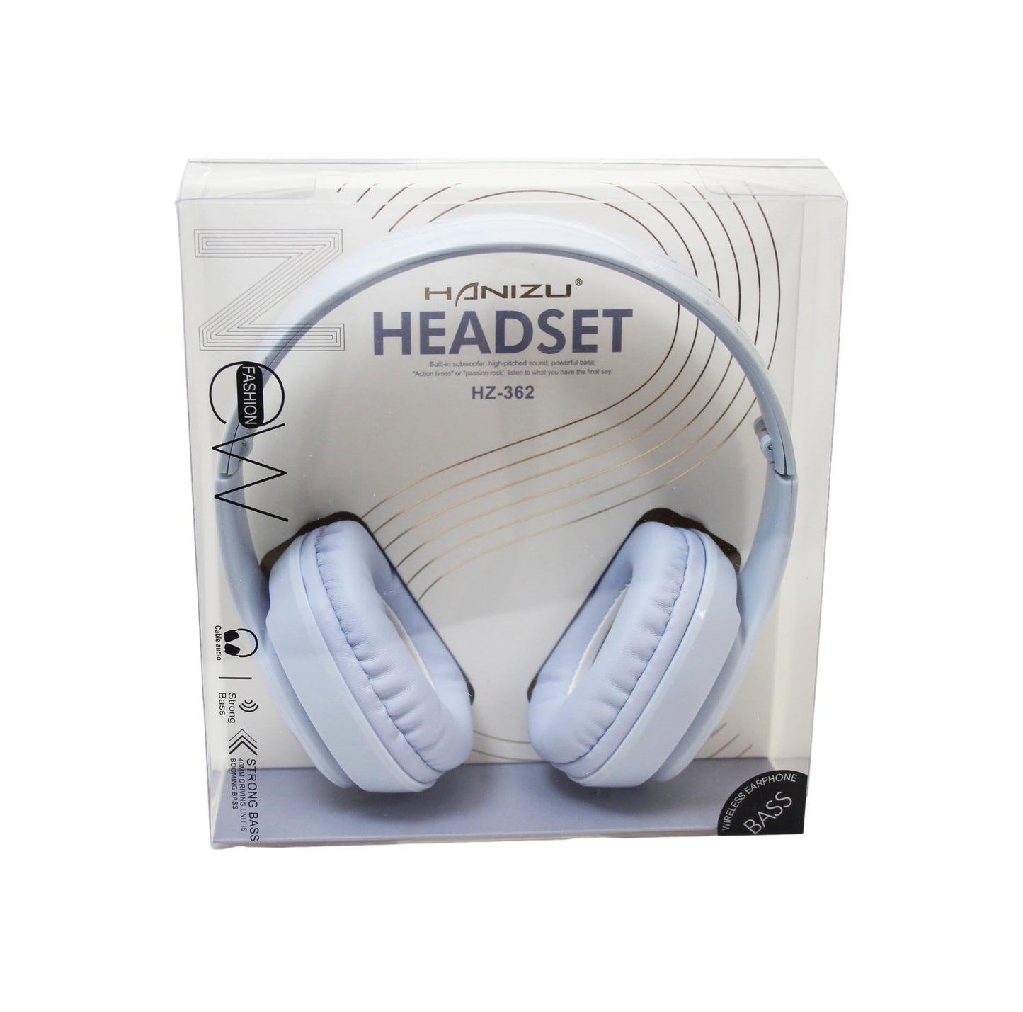Hanizu 4D Stereo High Quality Sound Cable Audio Headphones 6584 (Parcel Rate)