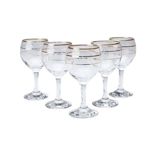 Gurallar Wine Glasses Set 6pcs 210 cc / 7 1/4  OZ  MISS549GY0 (Parcel Rate)