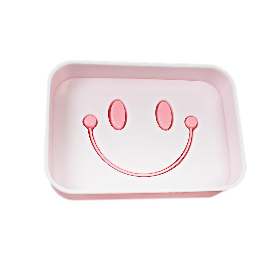 Bathroom Smiley Face Plastic Soap Dish Holder Box 13 x 9 cm Assorted Colours 5057 (Parcel Rate)