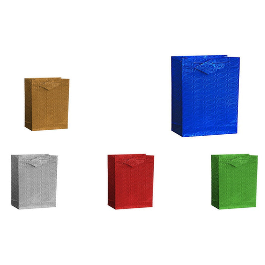 Assorted Colour Holographic Party Birthday Gift Bags 14.5cm x 11.5cm 0811 A (Parcel Rate)