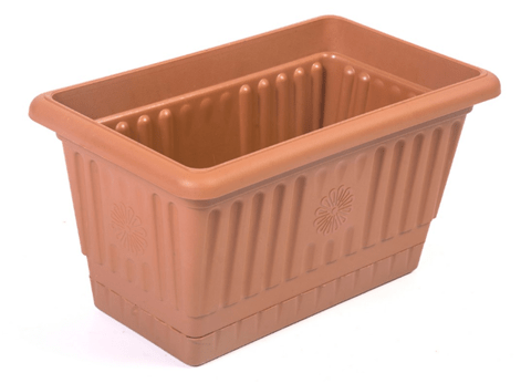 Plastic Rectangle Balcony Flower Pot Container Small 30 x 17 x 16cm H3487 (Parcel Rate)