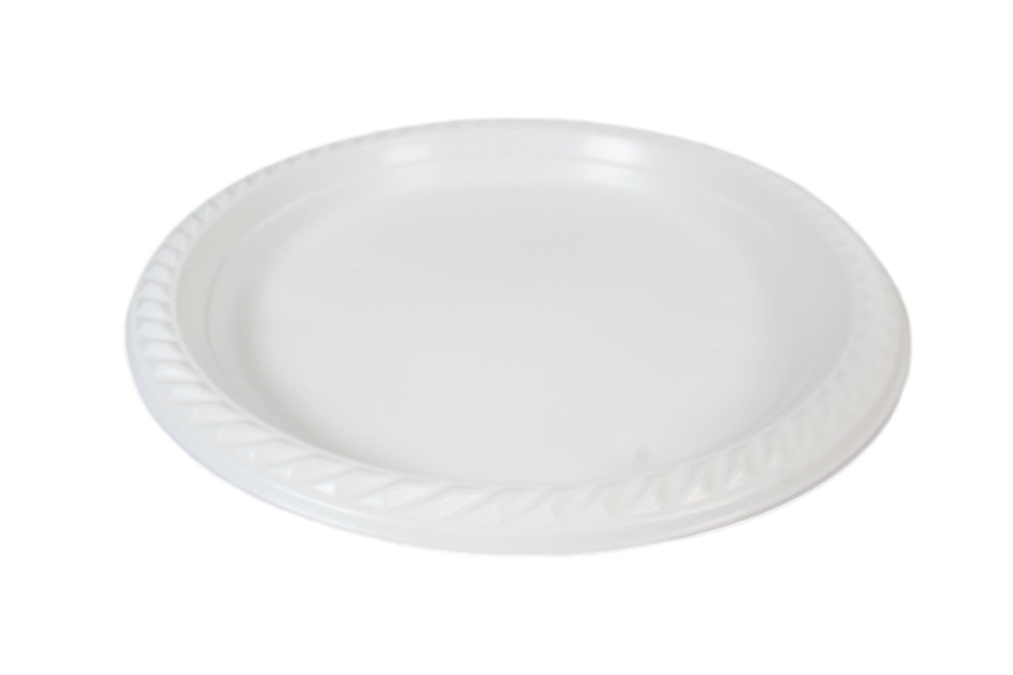 9" White Plastic Plates For Picnics Birthdays Parties Pack of 100 2455 (Parcel Rate)