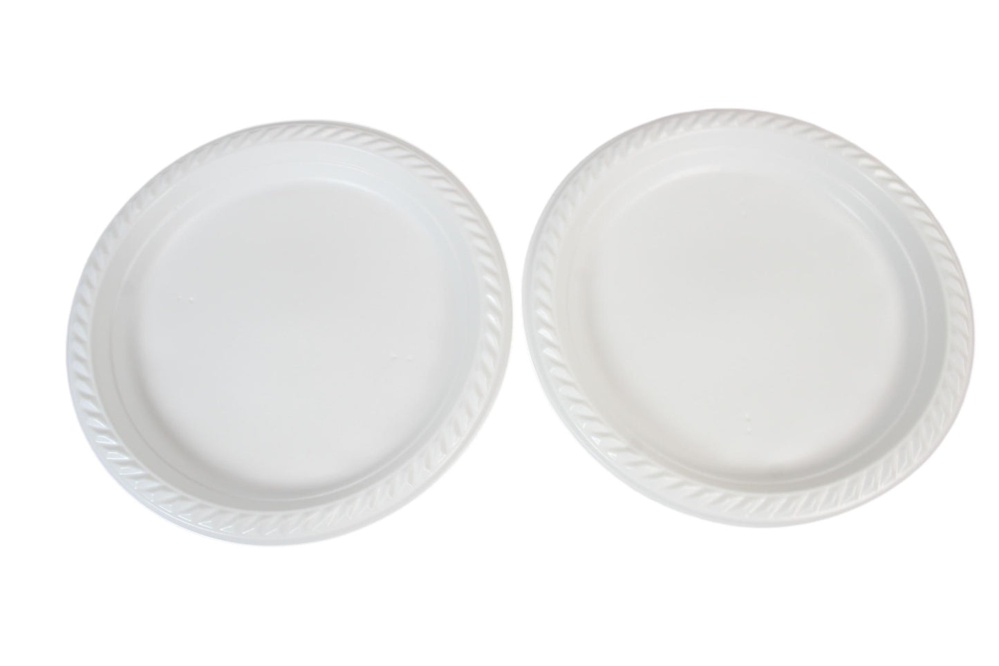 9" White Plastic Plates For Picnics Birthdays Parties Pack of 100 2455 (Parcel Rate)