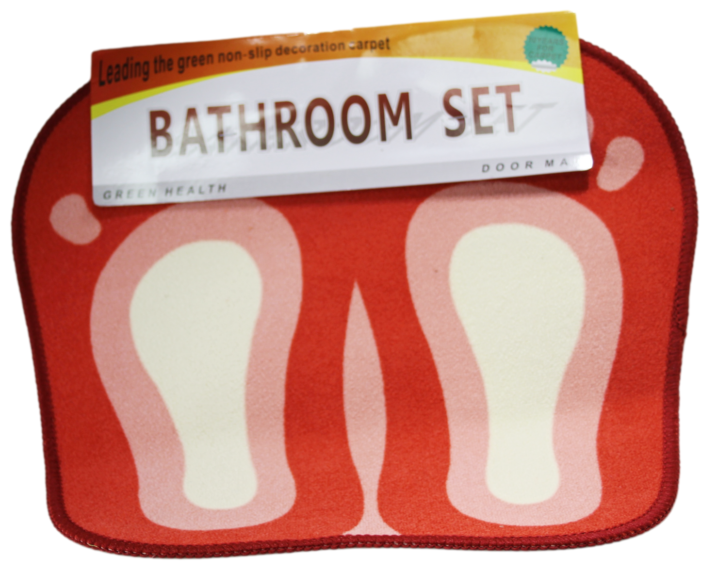 Bathroom Bath / Door Mat with Feet Design 45 x 50cm Assorted Colours 5424 (Parcel Rate)