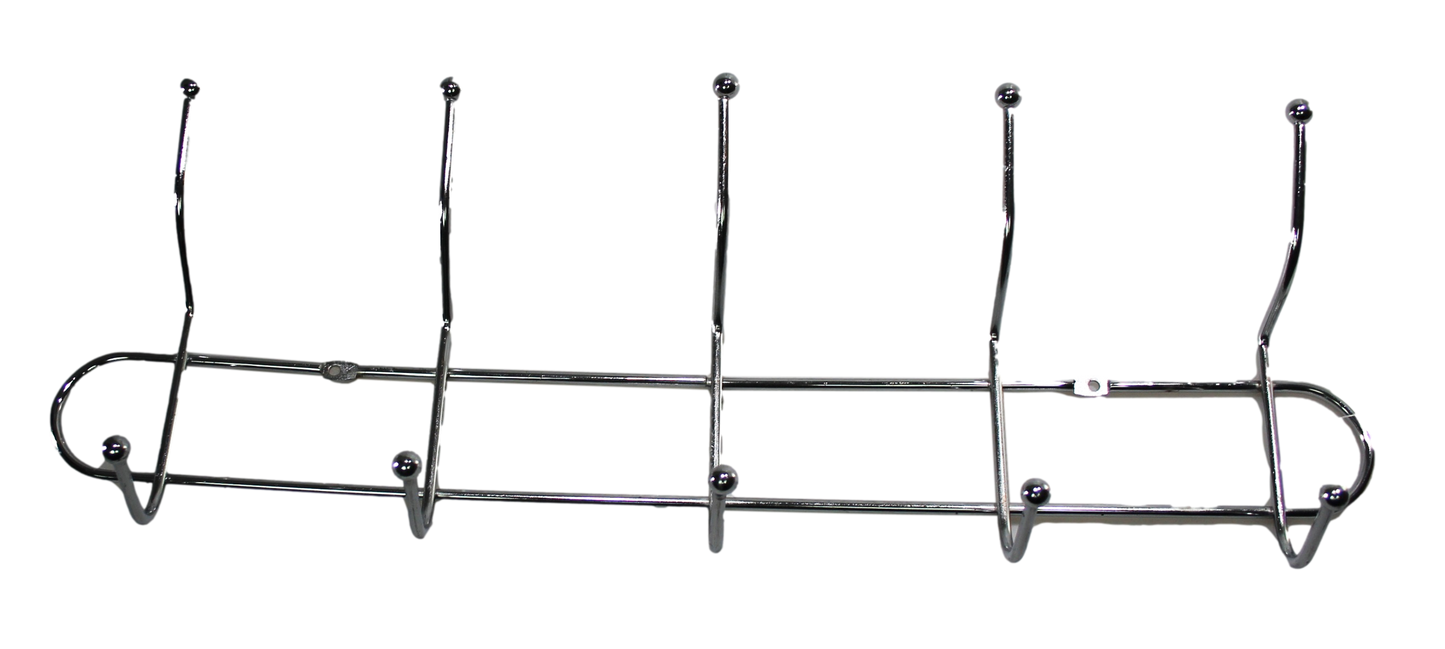 Metal Chrome 5 Hook Coat Hanger 40 x 13 x 5cm 0717 (Parcel Rate)