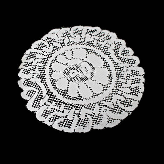 Round Kitchen Lace Net Placemat Assorted Colours and Designs 35cm 2853 (Large Letter Rate)