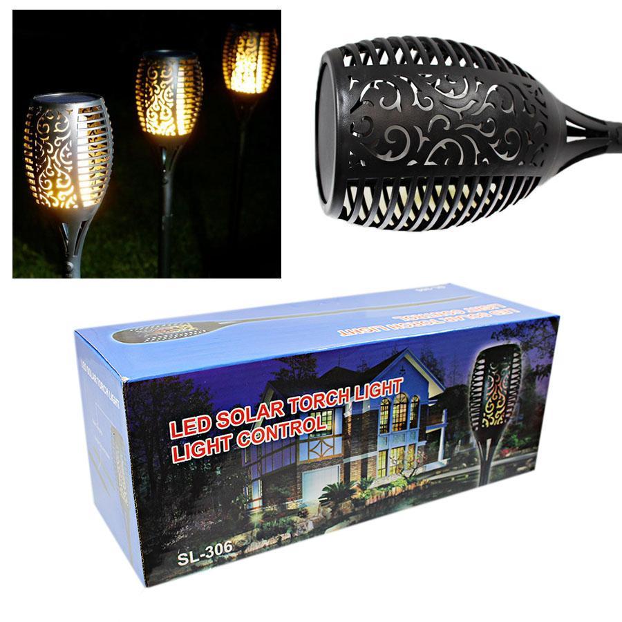 Solar Garden Lights Outdoor Waterproof LED Flickering Flames Torch 5140
