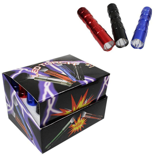 Mini Aluminium Led Torch 9.5cm Assorted Colours 5108 (Large Letter Rate)