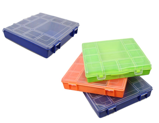 Medicine Storage Container Box Assorted Slot Sizes Available in 3 Colours 20cm x 20cm 5417 (Parcel Rate)