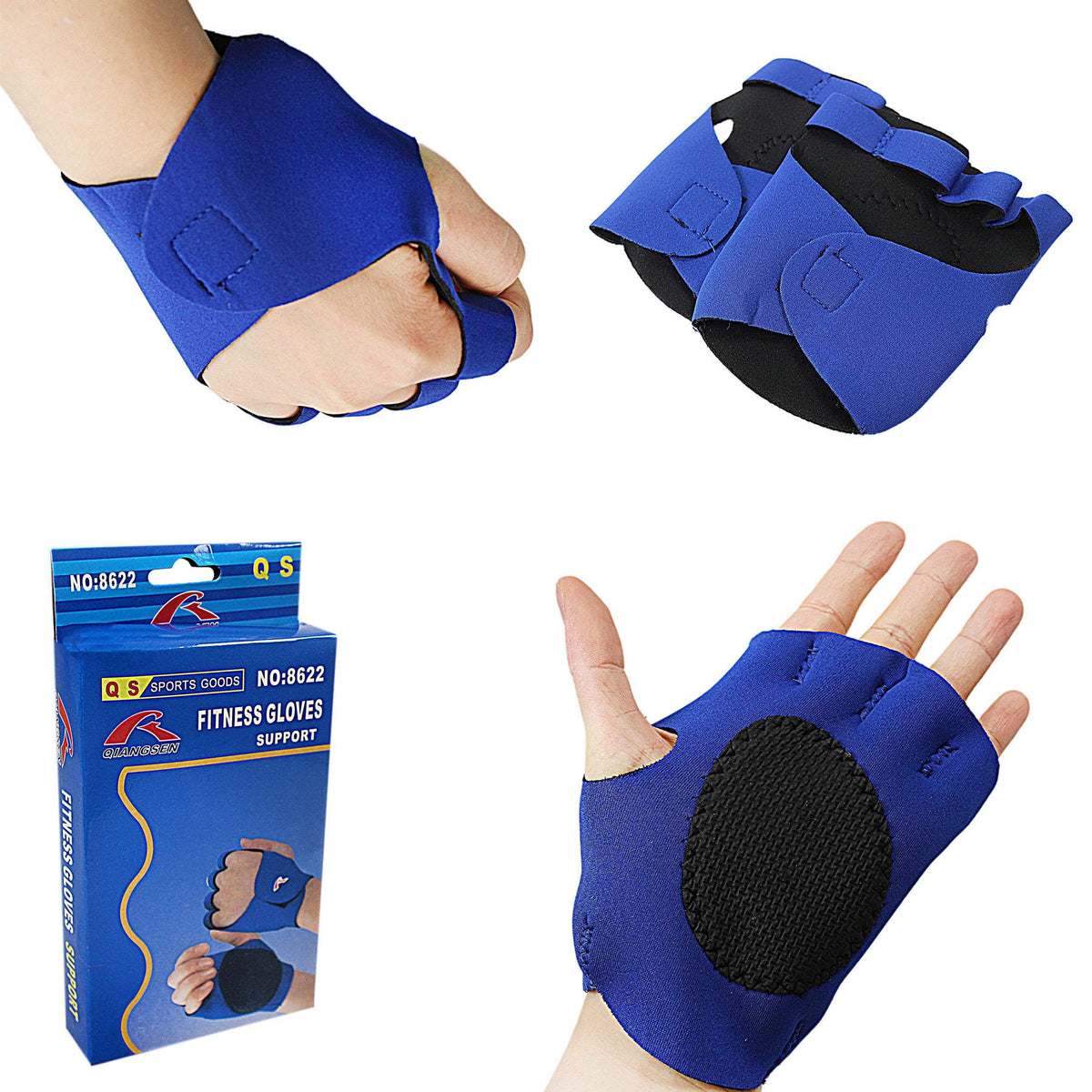 2 x Men's Neoprene Fitness Gym Glove Support 1969