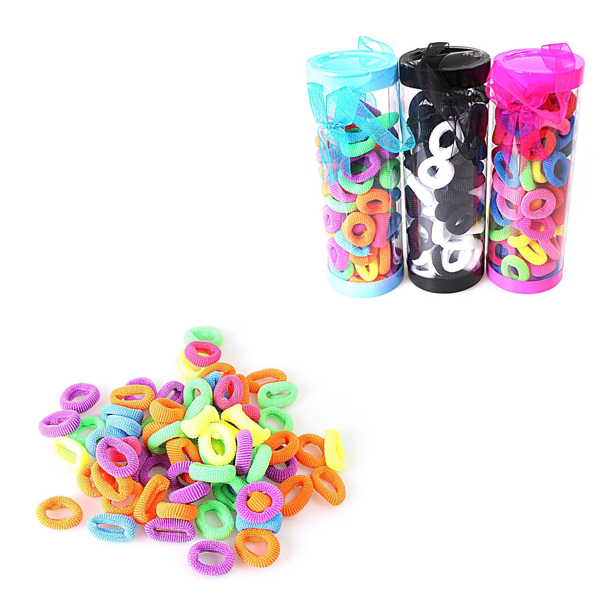 Mini Hair Tie Bobbles Assorted Colours 2325