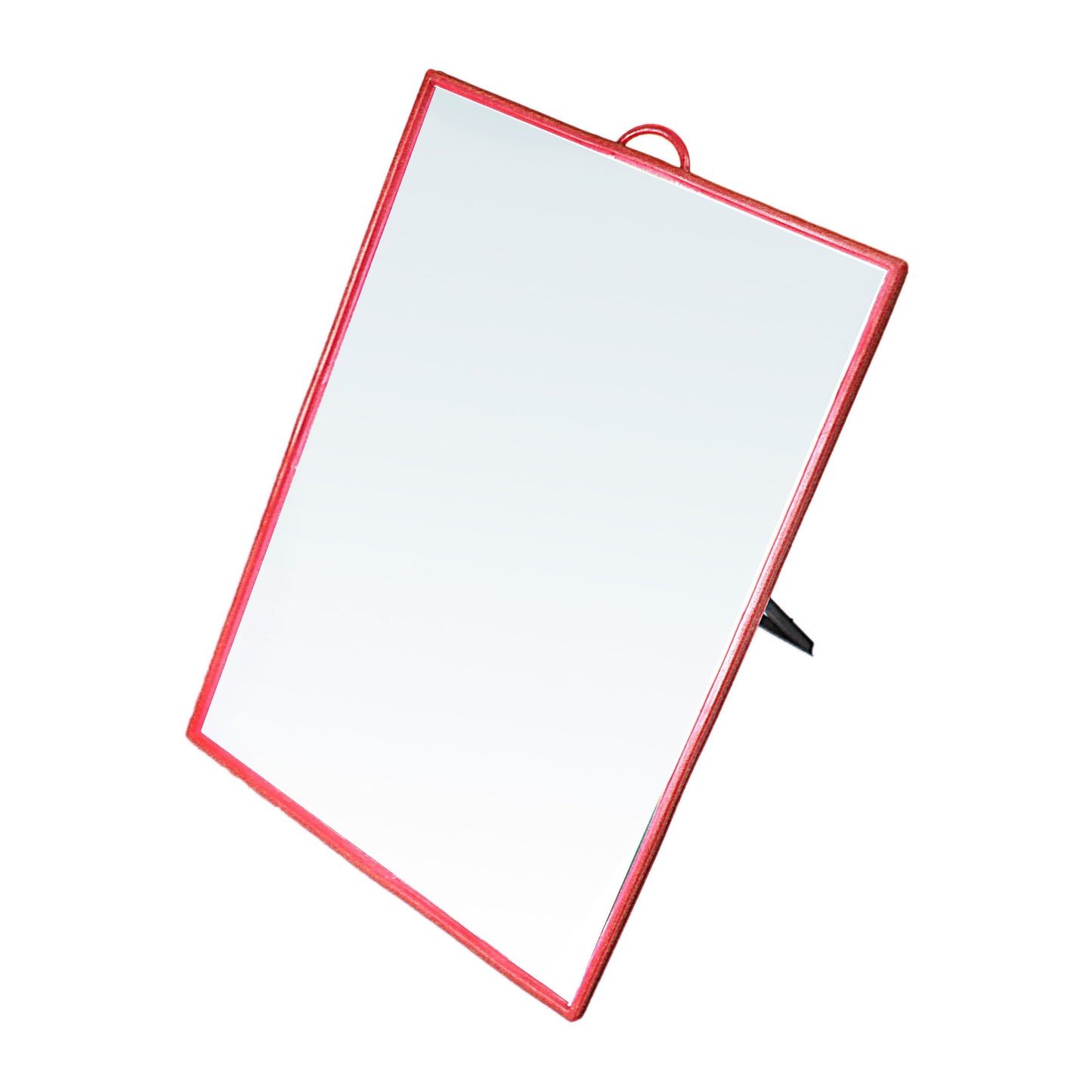 Desk Table Plastic Coloured Border Square Shaped Mirror 23cm x 30cm 0177 (Large Letter Rate)