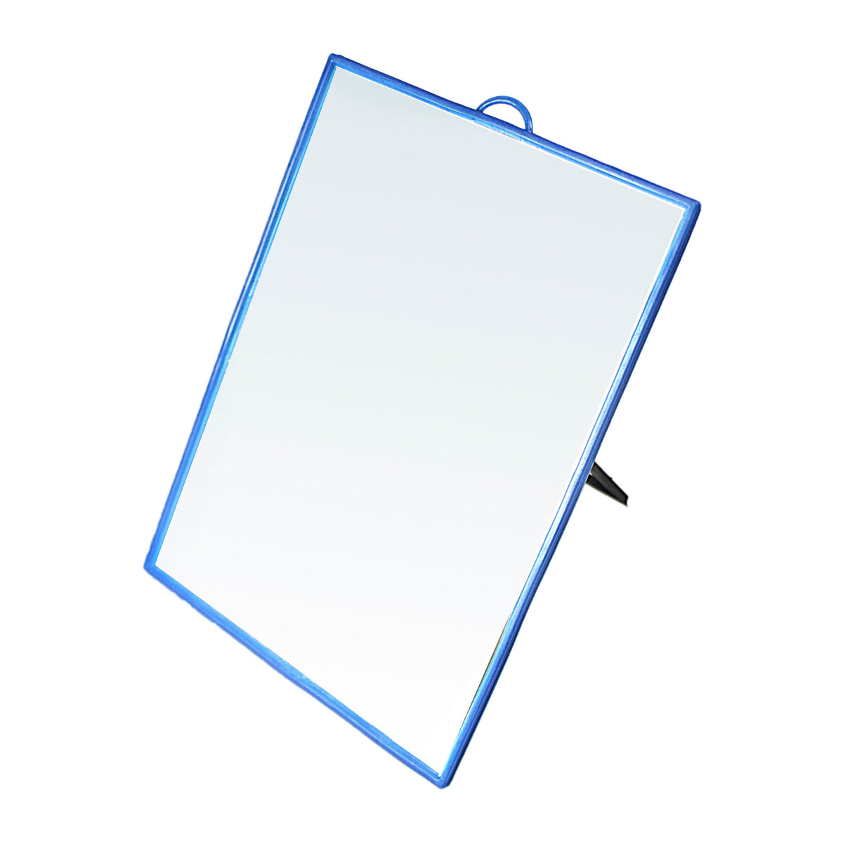 Desk Table Plastic Coloured Border Square Shaped Mirror 23cm x 30cm 0177