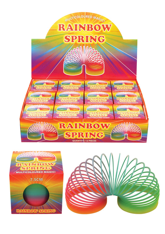 Childrens Playing Rainbow Springing Bouncy Spring 7.5cm N19051 (Parcel Rate)