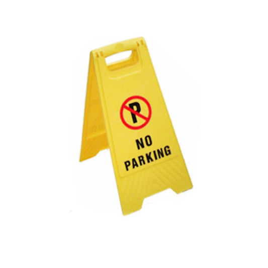 Plastic Yellow Outdoors 'No Parking' Sign 60cm 5143 (Parcel Rate)